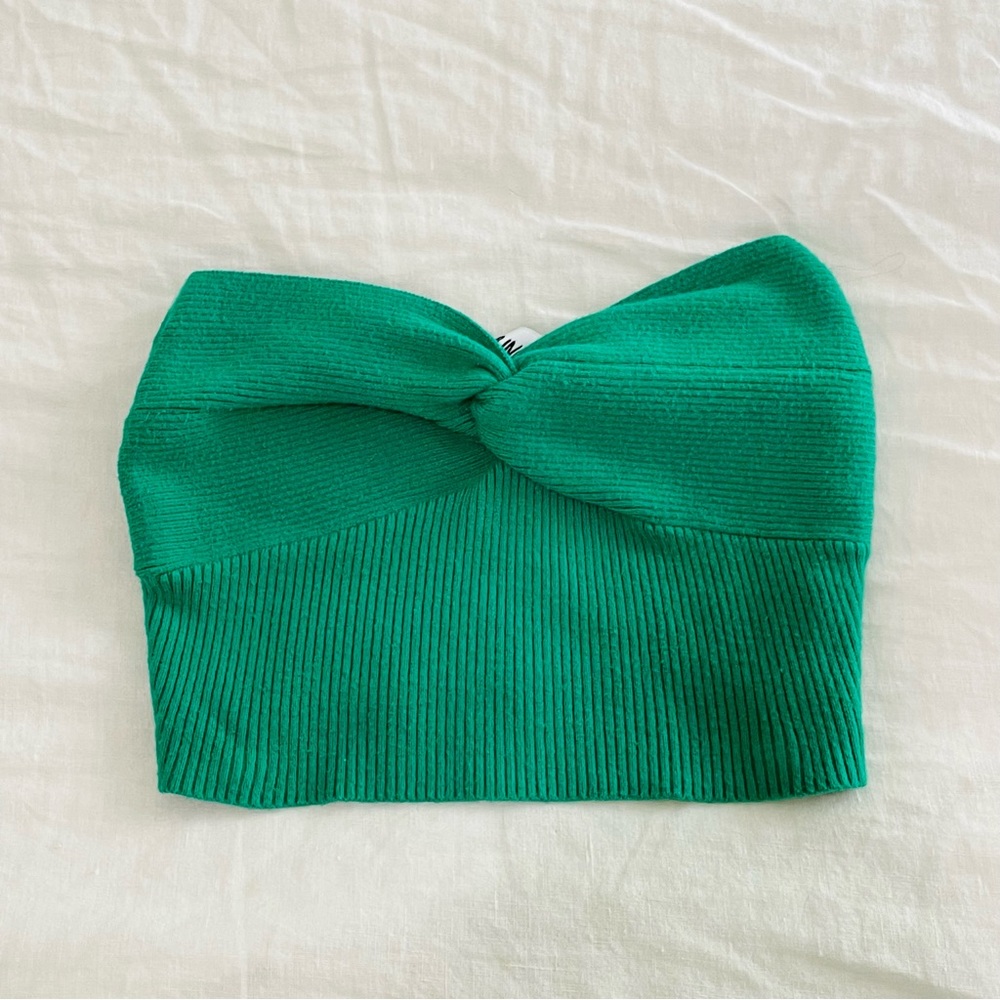 Princess Polly Kelly Green Knit Tube Top
